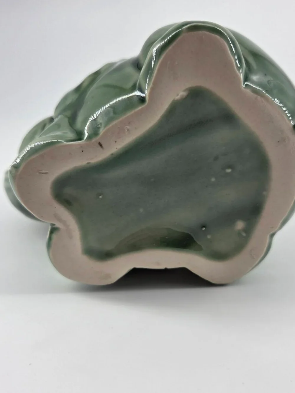 Vintage Sage Green Ceramic Elephant Planter Succulent Pot